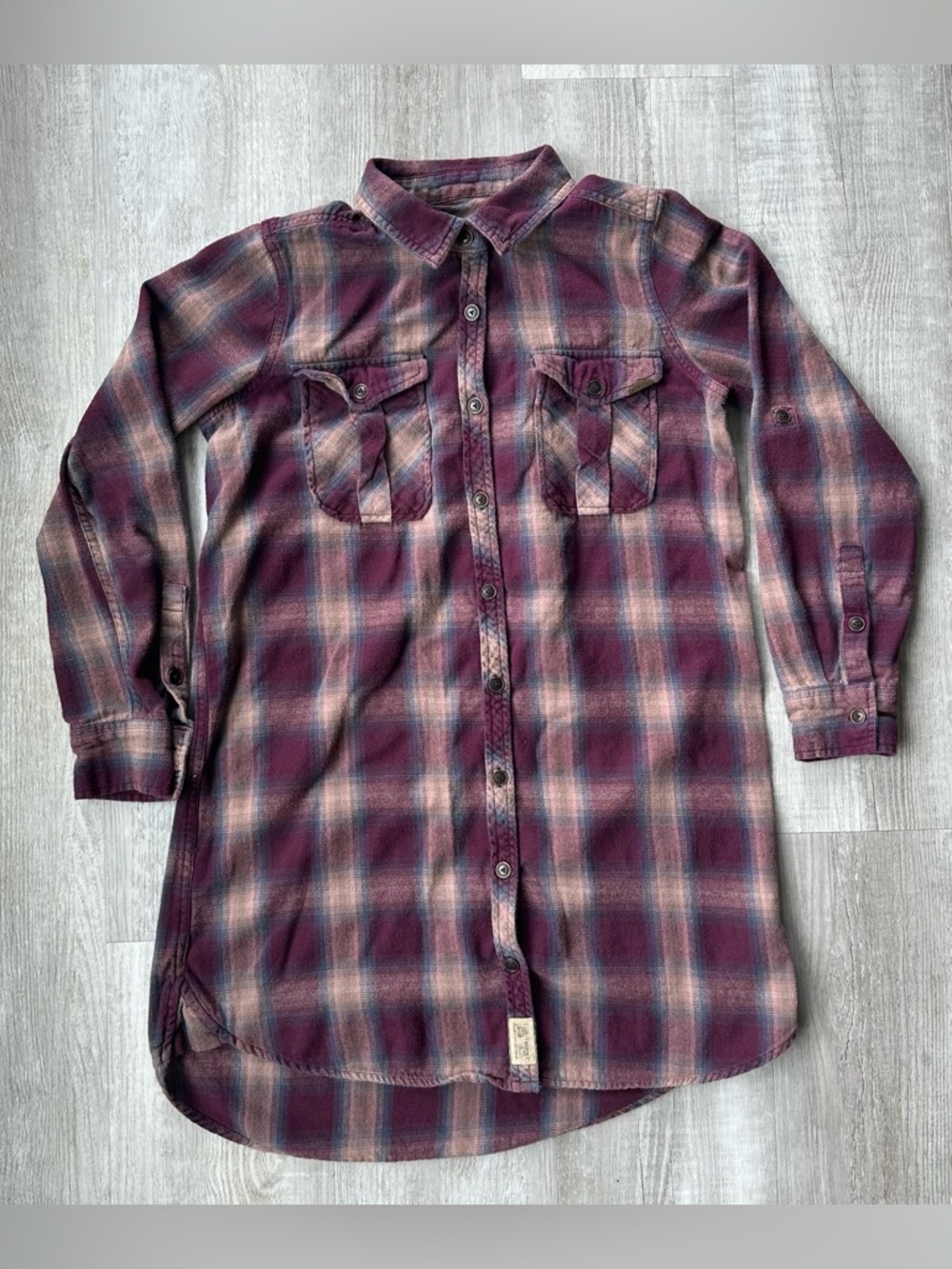 Harley Davidson Flannel Button Down Shirt Dress